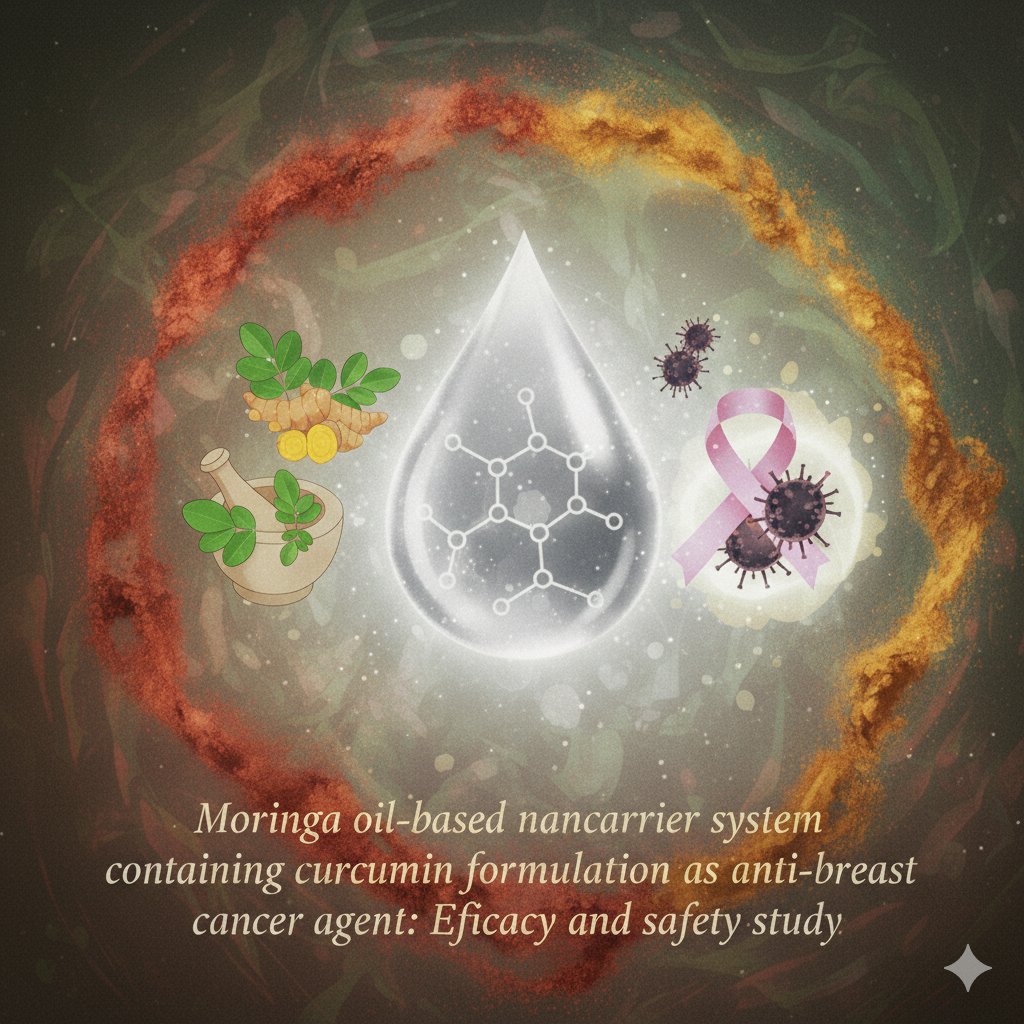 Moringa oil-based nanocarrier system containing curcumin formulation as anti-breast cancer agent: Efficacy and safety study