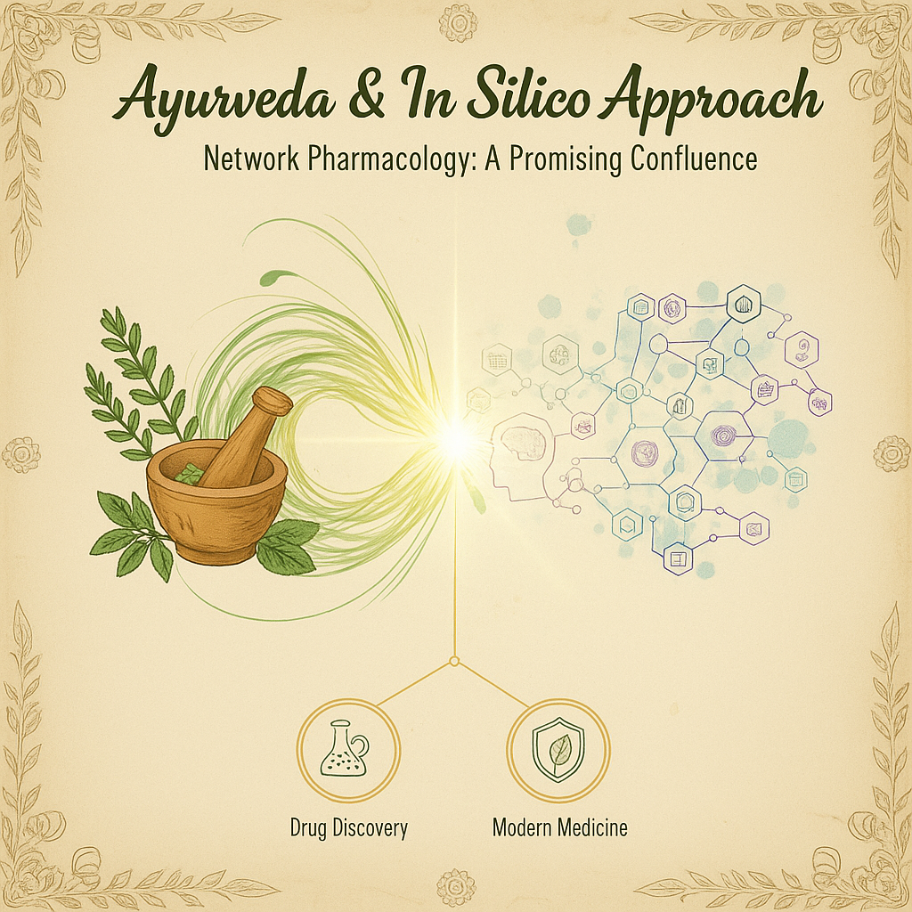 Ayurveda and in silico Approach: A Challenging Proficient Confluence for Better Development of Effective Traditional Medicine Spotlighting Network Pharmacology