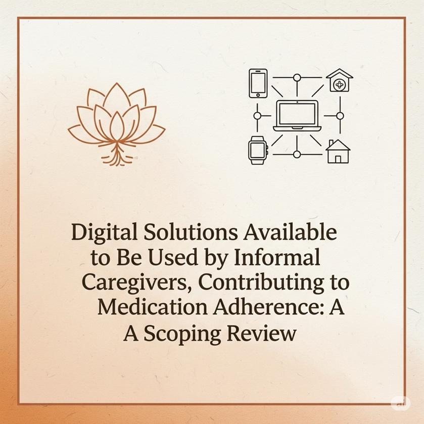 Digital Solutions Available to Be Used by Informal Caregivers, Contributing to Medication Adherence: A Scoping Review