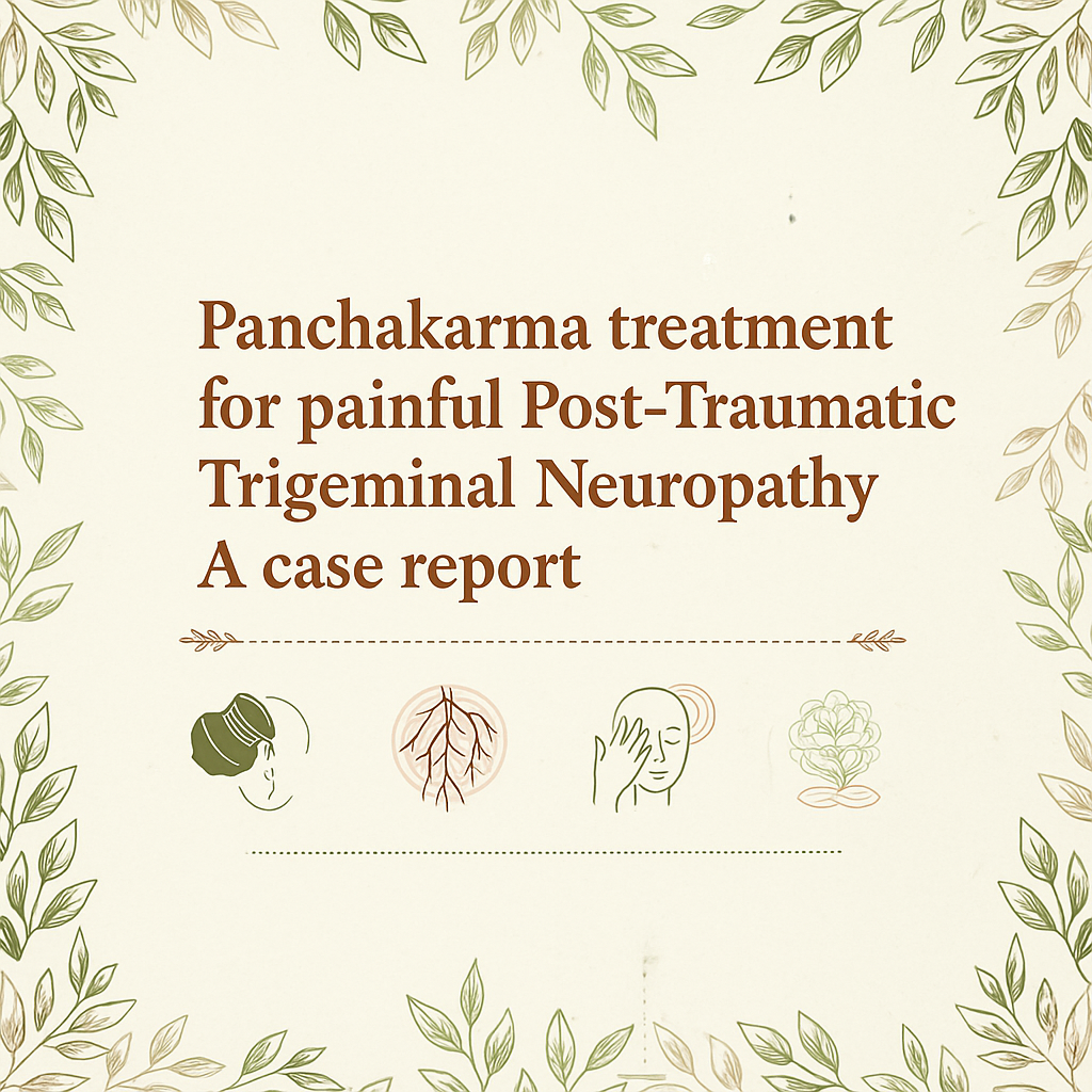 Panchakarma treatment for painful Post-Traumatic Trigeminal Neuropathy – A case report published in Journal of Ayurveda and Integrative Medicine