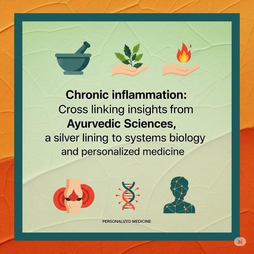 Chronic inflammation: Cross linking insights from Ayurvedic Sciences, a silver lining to systems biology and personalized medicine