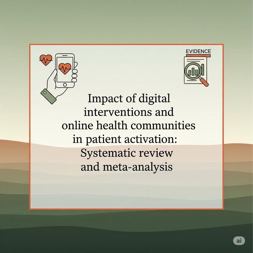 Impact of digital interventions and online health communities in patient activation: Systematic review and meta-analysis