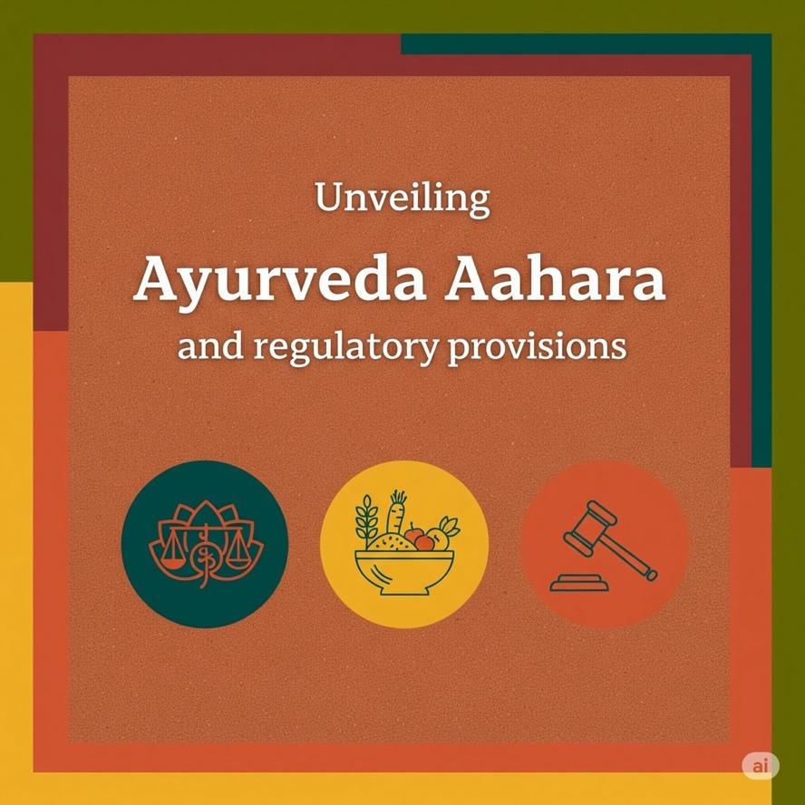 Unveiling Ayurveda Aahara and regulatory provisions