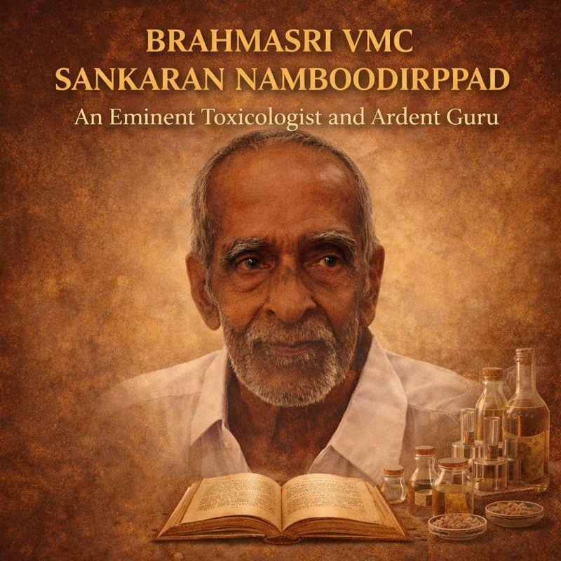 A journey through the inspiring life of Brahmasri VMC Sankaran Namboodirippad: An eminent toxicologist and an ardent guru