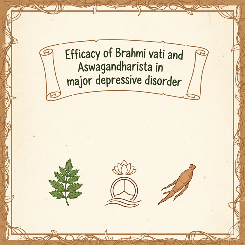 Efficacy of Brahmi vati and Aswagandharista in major depressive disorder: A randomized controlled trial  